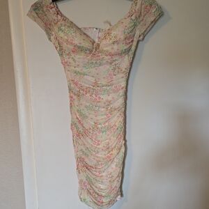 Floral Ruched Dress